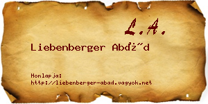Liebenberger Abád névjegykártya